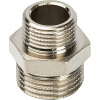 Ниппель переходной STOUT НН 1/2" x 3/8"никелированный SFT-0004-001238