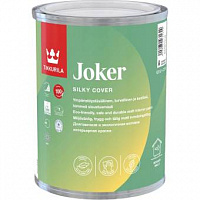 Краска интерьерная моющаяся Tikkurila Joker База А белая матовая 0.9 л