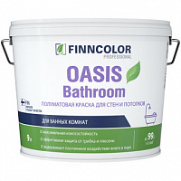 Краска для влажных помещений Finncolor OASIS Bathroom База С полуматовая 9 л