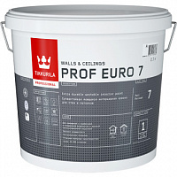 Краска интерьерная моющаяся суперстойкая Tikkurila Prof Euro 7 База A белая матовая 2.7 л