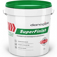 Шпатлевка финишная полимерная Danogips SuperFinish ведро 11 л 18.1 кг