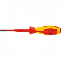 Отвертка крестовая Knipex KN-982501SL PZ1 диэлектрическая 18.7х8.7 см