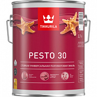 Эмаль стойкая универсальная Tikkurila Pesto 30 База А белая полуматовая 2.7 л