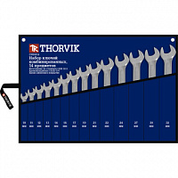 Набор ключей гаечных комбинированных Thorvik CWS0014 в сумке от 10 до 32 мм 14 предметов