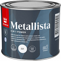 Краска по ржавчине Tikkurila Metallista глянцевая серебристая 0.4 л