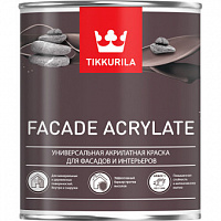 Краска фасадная Tikkurila Facade Acrylate База A белая глубокоматовая 5 л