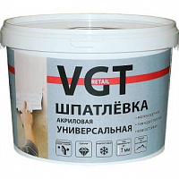 Шпатлевка VGT RETAIL влагостойкая для наружных и внутренних работ 1 кг