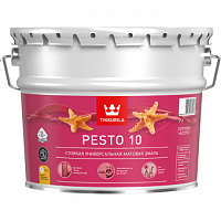 Эмаль стойкая универсальная Tikkurila Pesto 10 База С прозрачная полуматовая 9 л