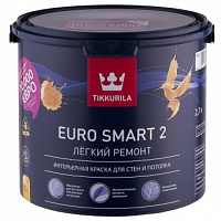 Краска интерьерная Tikkurila Euro Smart 2 База A глубокоматовая 2.7 л