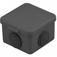 Коробка распаячная EKF КМР-030-036 65х65х50 мм 4 мембранных ввода черная IP54