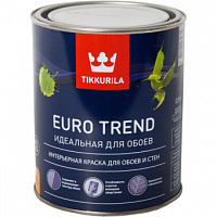 Краска для обоев и стен Tikkurila Euro Trend База C прозрачная матовая 0.9 л