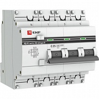 Дифференциальный автомат EKF АД-32 PROxima 3 PN AC-C 63 А 300 мА 270 В 4.5 кА