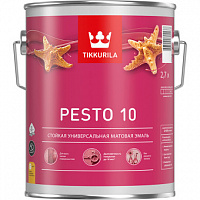 Эмаль стойкая универсальная Tikkurila Pesto 10 База С прозрачная 2.7 л