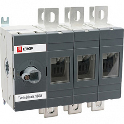 Рубильник реверсивный EKF TwinBlock 250 A 3P без рукоятки управления