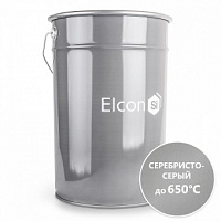 Эмаль термостойкая Elcon КО-8101 до 650°С серебристо-серая 25 кг