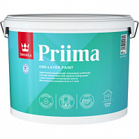 Краска интерьерная Tikkurila Priima База А белая глубокоматовая 9 л