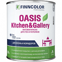 Краска для стен и потолков Finncolor OASIS Kitchen&Gallery База C матовая 0.9 л