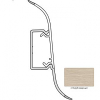 Плинтус напольный ПВХ IDEAL Идеал Альфа 45 мм 2.5 м 213 дуб северный