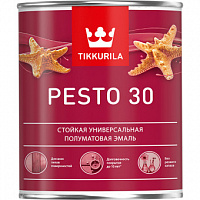 Эмаль стойкая универсальная Tikkurila Pesto 30 База С прозрачная полуматовая 0.9 л