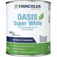 Краска для потолка Finncolor OASIS Super White супербелая глубокоматовая 0.9 л