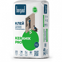 Клей плиточный BERGAUF KERAMIK PRO усиленный C1Т 25 кг