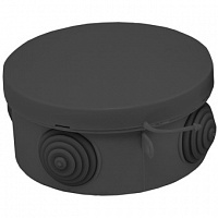 Коробка распаячная EKF КМР-040-039 с крышкой 85х40 мм 4 мембранных ввода черная IP54