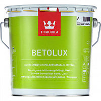 Эмаль для пола Tikkurila Betolux база А белая глянцевая 2.7 л