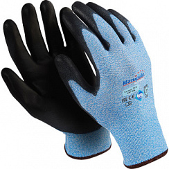 Перчатки Manipula Specialist Стилкат HPP-106 ПУ 3 HPPE/ПУ размер 9 черно-голубые