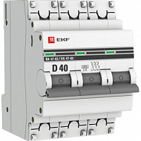 Автоматический выключатель EKF PROxima 3 П 40 А D 6 kA ВА 47-63