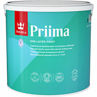 Краска интерьерная Tikkurila Priima База А белая глубокоматовая 2.7 л