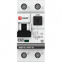 Дифференциальный автомат EKF АВДТ-63 E PROxima 1 PN A-C 10 А 30 мА 6 кА