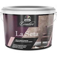 Штукатурка декоративная Düfa Creative La Seta эффект перламутрового шёлка база Argento 5 кг