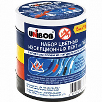 Изолента ПВХ Unibob 120 мкм 15 мм x 10 м, 5 шт.